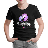 Unicorn Anneler Günü Siyah Çocuk Tshirt