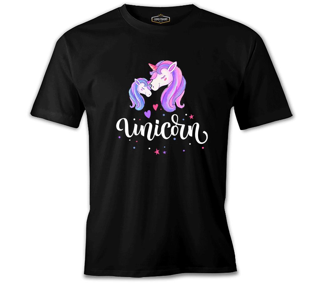 Unicorn Anneler Günü Siyah Unisex Tshirt