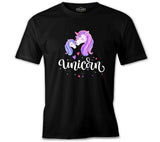 Unicorn Anneler Günü Siyah Unisex Tshirt