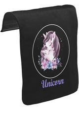 Unicorn Çiçek Anneler Günü Siyah Tak-Çıkar Unisex Tshirt CK-1634
