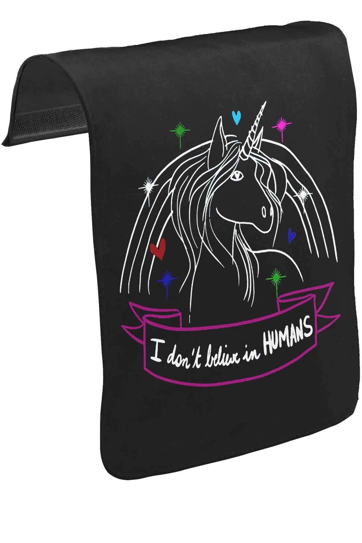 Unicorn - I Don't Believe in Humans Unisex Black Snap-On Messenger Bag Cover CK-757 
