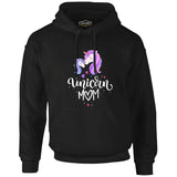Unicorn Mom Mother's Day Black Unisex Non-Zipper Hoodie