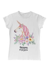 Unicorn Mom Pink Anneler Günü Beyaz Kadın Tshirt