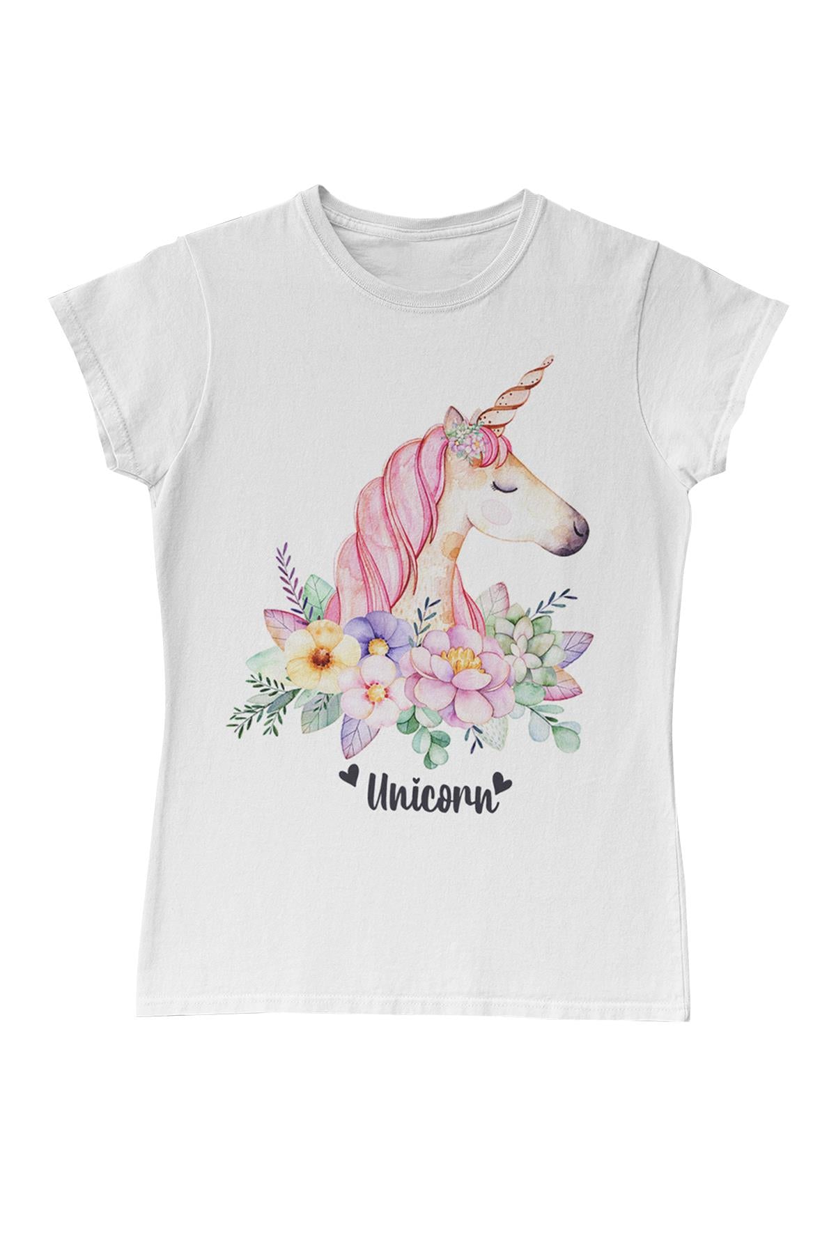 Unicorn Pink Anneler Günü Beyaz Kadın Tshirt