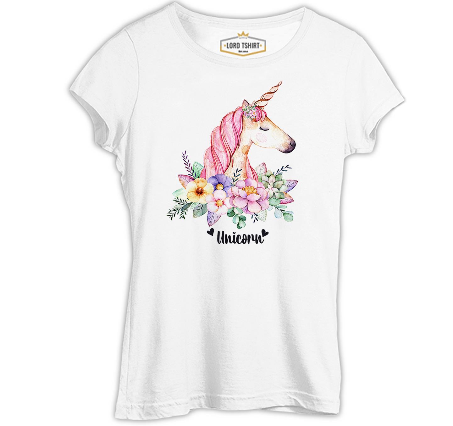 Unicorn Pink Anneler Günü Beyaz Kadın Tshirt