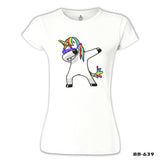 Unicorn - Rainbow Beyaz Kadın Tshirt