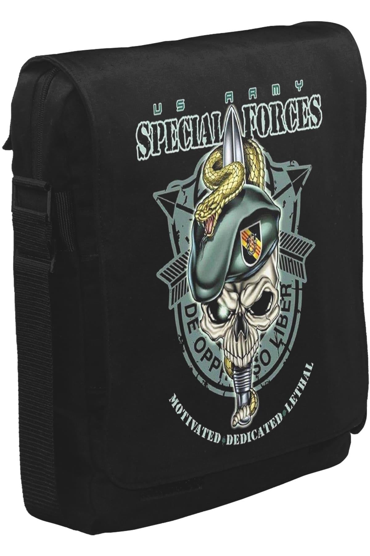 US Army - Special Forces Unisex Siyah Postacı Çanta