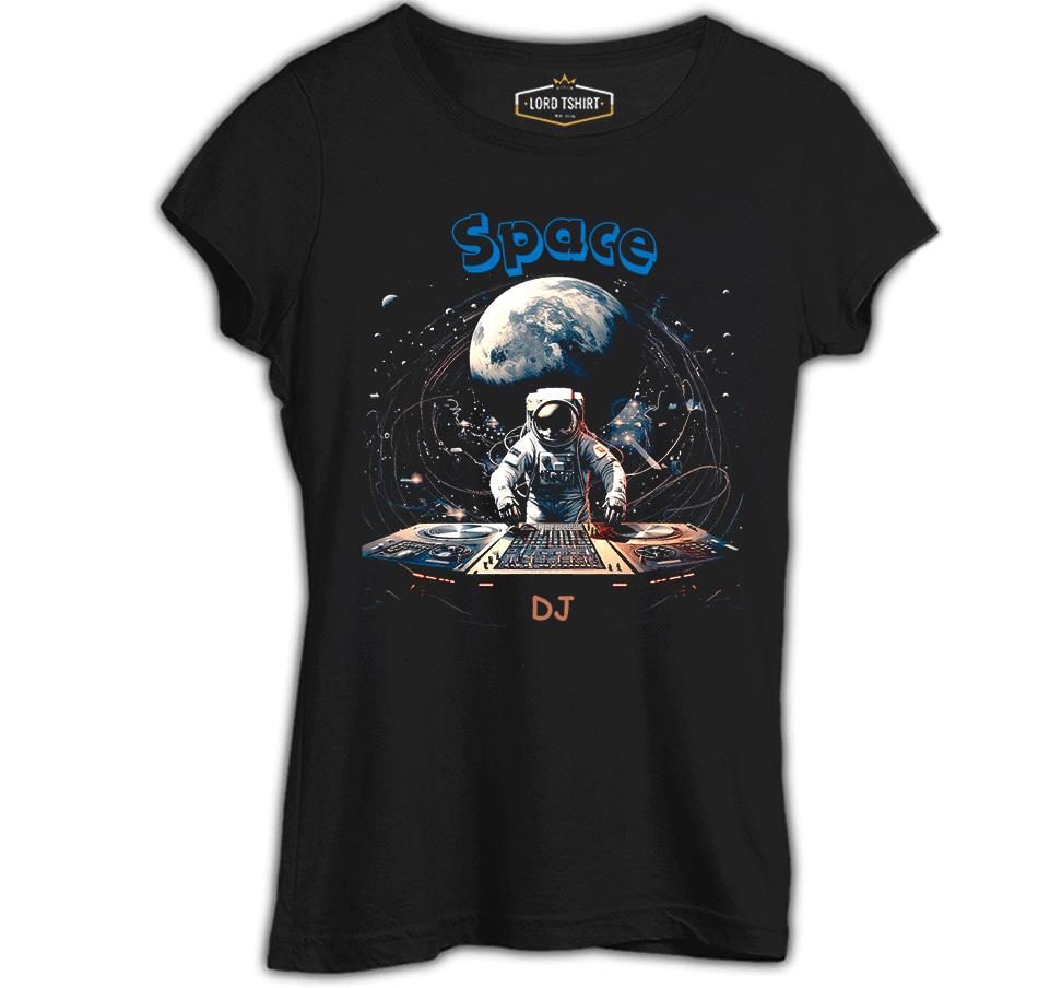 Space - Astronaut DJ Black Women's Tshirt 