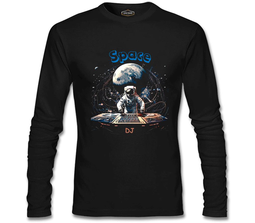 Space - Astronaut DJ Black Men's Sweatshirt 