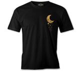 Space - Stars Falling from the Moon Black Men's Tshirt