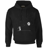 Uzay - Golf Siyah Erkek Fermuarsız Kapşonlu