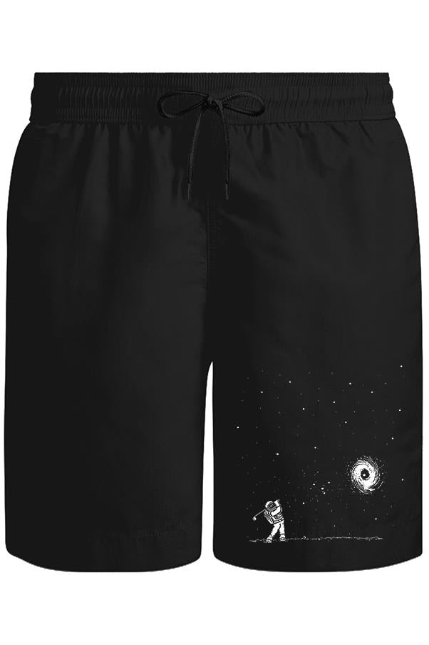 Uzay - Golf Unisex Siyah Şort