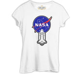 Uzay - Nasa Mekik Beyaz Kadın Tshirt