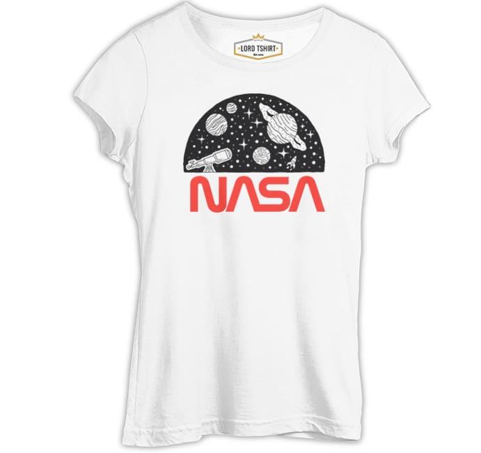 Uzay - Nasa Teleskop Beyaz Kadın Tshirt