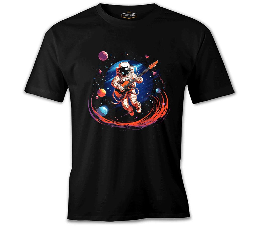 Guitar in Space - Astronaut Black Men's T-shirt 