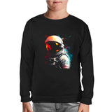 Colors of Space - Astronaut Black Kids Sweatshirt 