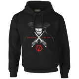 V for Vendetta - Freedom Black Men's Zipperless Hoodie