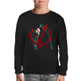 V for Vendetta - Give him a Mask Black Kids Sweatshirt