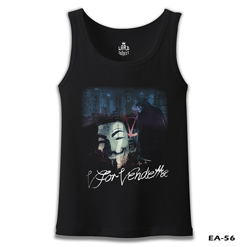 V for Vendetta Black Men's Undershirt