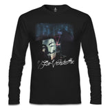 V for Vendetta Siyah Erkek Sweatshirt