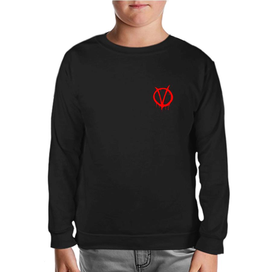 V for Vendetta - V logo Black Kids Sweatshirt