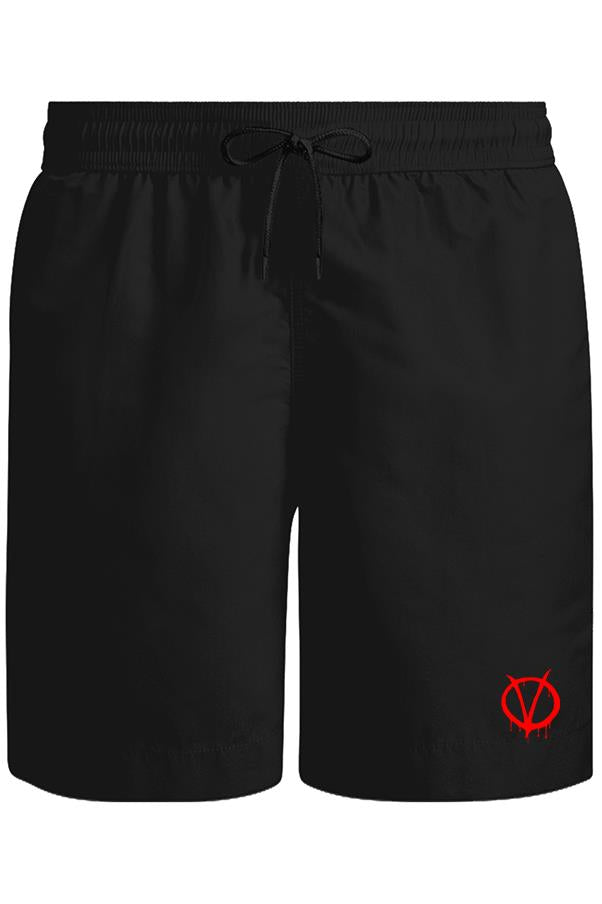 V for Vendetta - V logo Unisex Siyah Şort