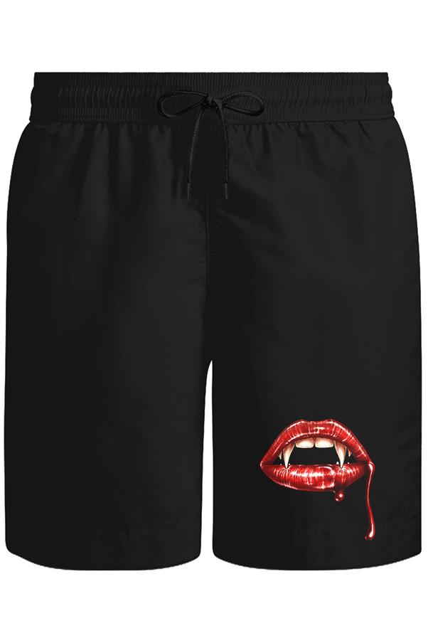 Vampir Unisex Siyah Şort