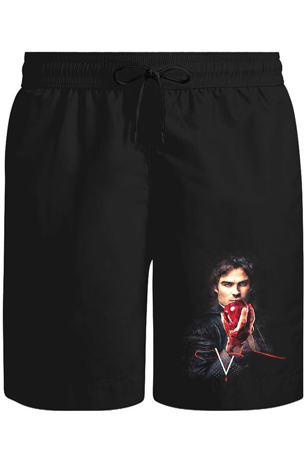 Vampire Diaries - Damon Unisex Siyah Şort