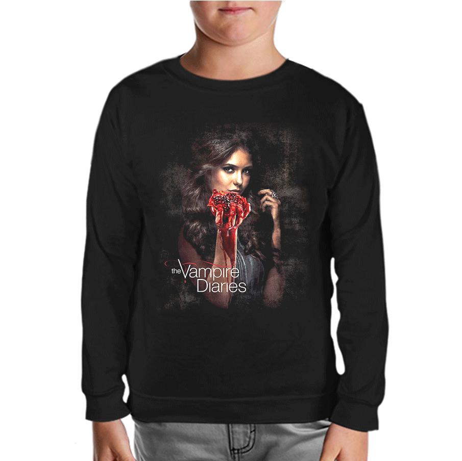 Vampire Diaries Siyah Çocuk Sweatshirt
