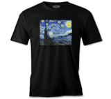 Van Gogh - Starry Night Black Men's Tshirt