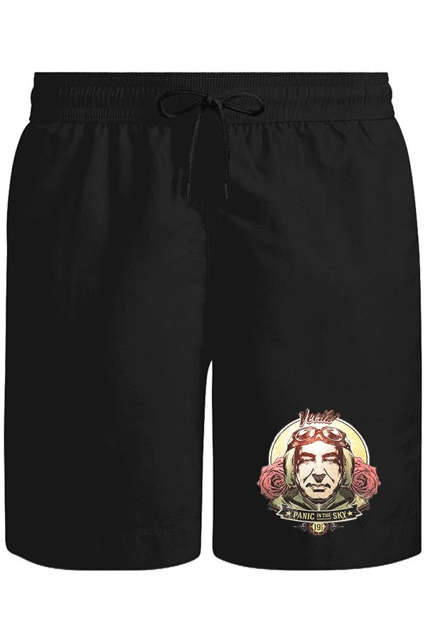 Vecihi Unisex Siyah Şort