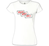 Veni Vidi Vici Beyaz Kadın Tshirt