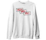 Veni Vidi Vici White Thick Sweatshirt