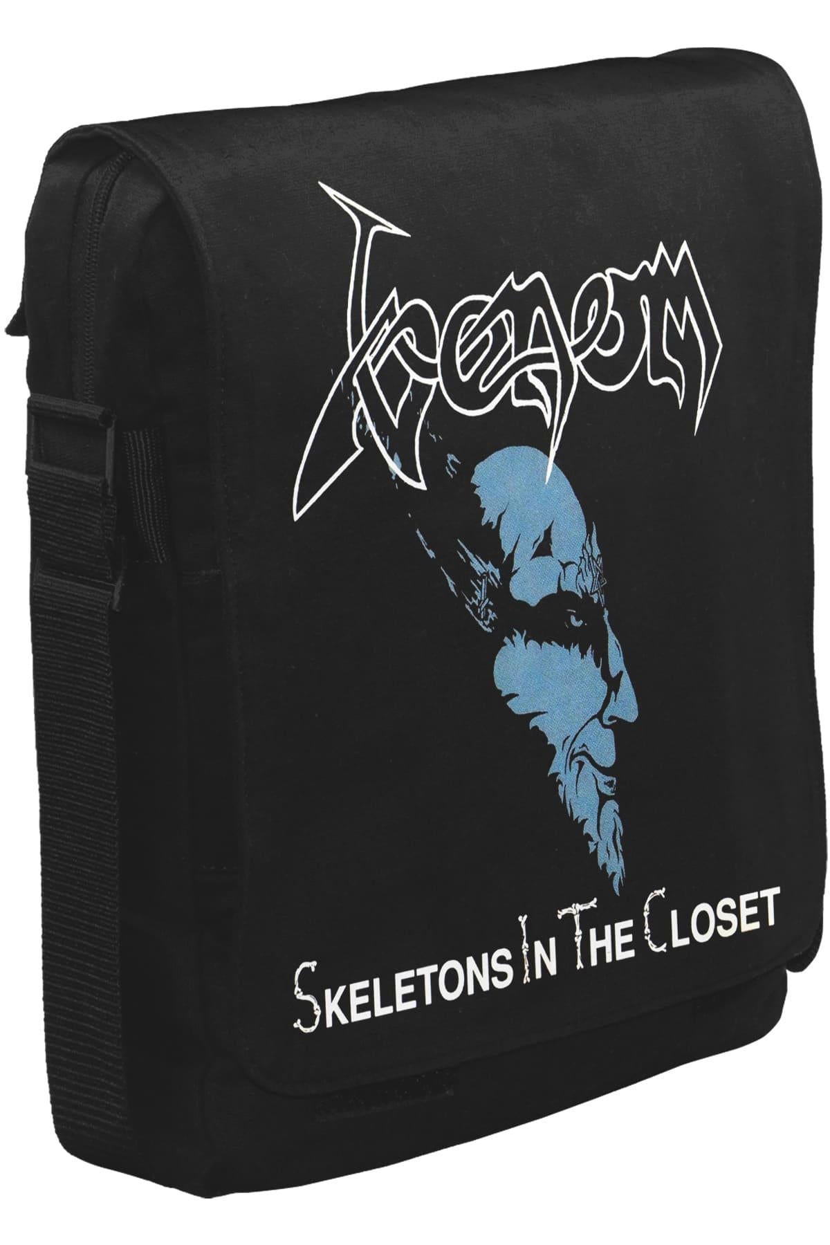 Venom - Skeletons in the Closet Unisex Siyah Postacı Çanta