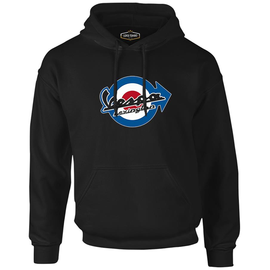 Vespa - Lexington Black Men's Zipperless Hoodie