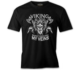 Viking Blood Crows and Axes Black Men's Tshirt