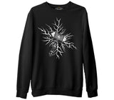 Viking Hammer Lightning Siyah Erkek Kalın Sweatshirt
