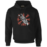 Viking Logo - Crow Black Men's Zipperless Hoodie