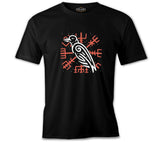 Viking Logo - Karga Siyah Erkek Tshirt