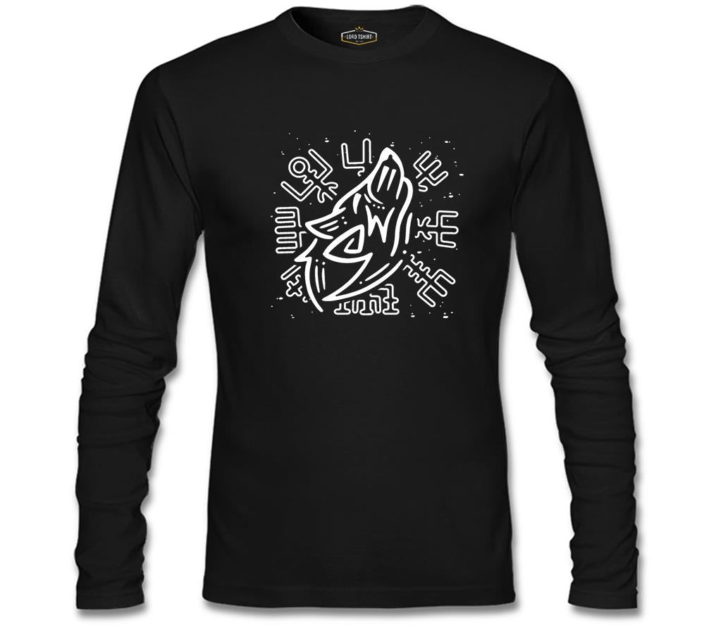 Viking Logo - Wolf Black Men's Sweatshirt