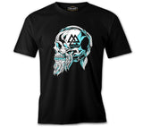 Viking Skull with a Beard Black Men's Tshirt