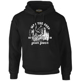 Viking Warrior Ax and Helmet Black Men's Zipperless Hoodie
