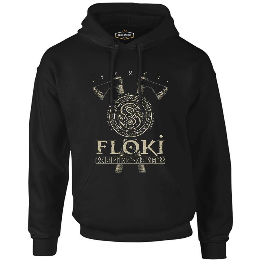 Vikings - Floki Black Men's Zipperless Hoodie