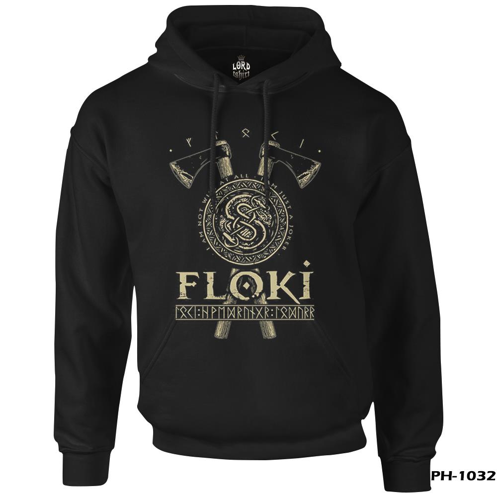 Vikings - Floki Black Men's Zipperless Hoodie