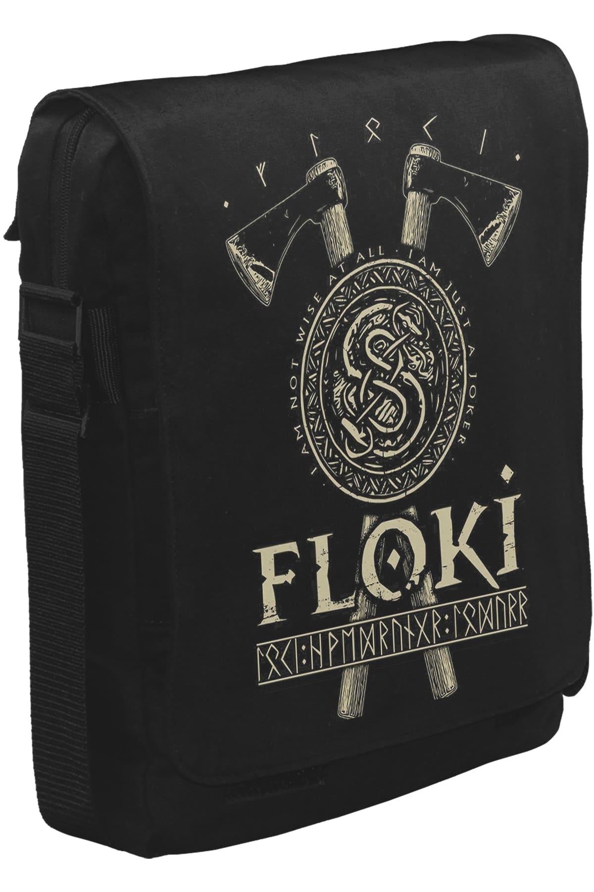 Vikings - Floki Unisex Siyah Postacı Çanta