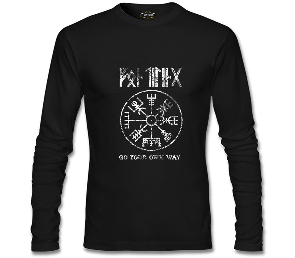 Vikings - Kuzey Pusulası Siyah Erkek Sweatshirt
