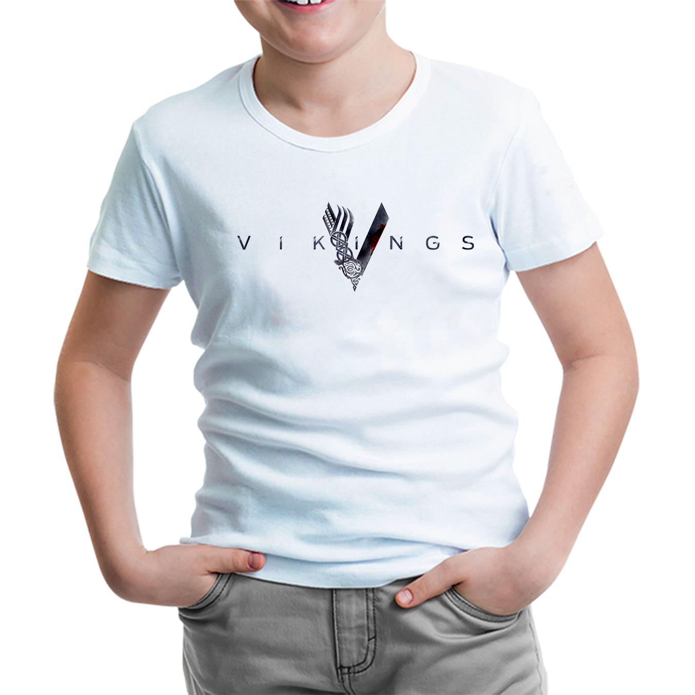 Vikings - Logo White Kids Tshirt