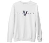 Vikings - Logo  Beyaz Kalın Sweatshirt