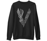 Vikings - Logo Eyes Black Men's Thick Sweatshirt