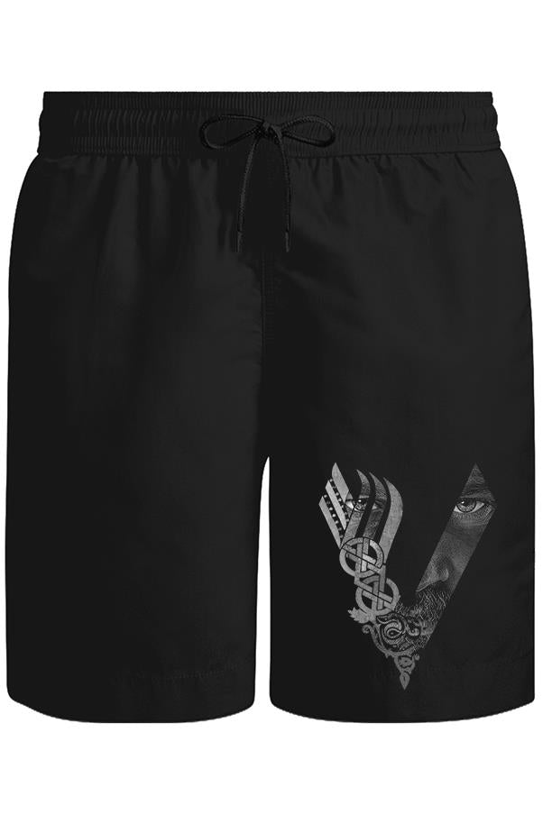 Vikings - Logo Eyes Unisex Siyah Şort